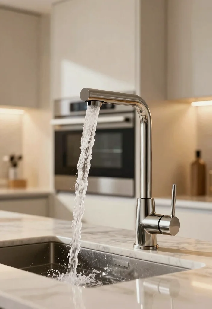 18 Modern Kitchen Faucet Ideas With Sleek Design - 12. Waterfall Faucets 1