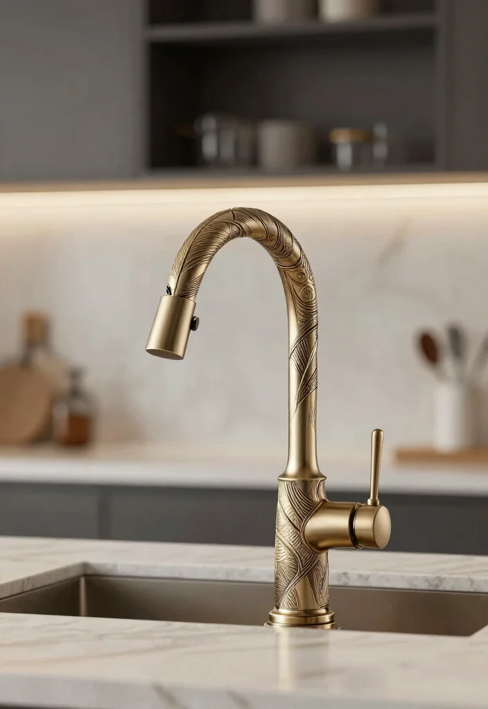 18 Modern Kitchen Faucet Ideas With Sleek Design - 16. Artistic Aesthetic 1