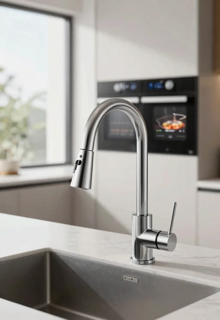 18 Modern Kitchen Faucet Ideas With Sleek Design - 2. High-Tech Kitchen Taps 1