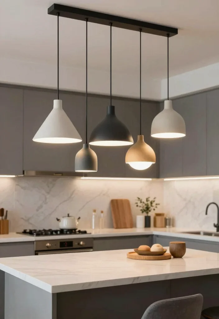 18 Modern Pendant Lighting Kitchen Island Ideas That Make a Statement - 16. Customizable Lighting Designs 1