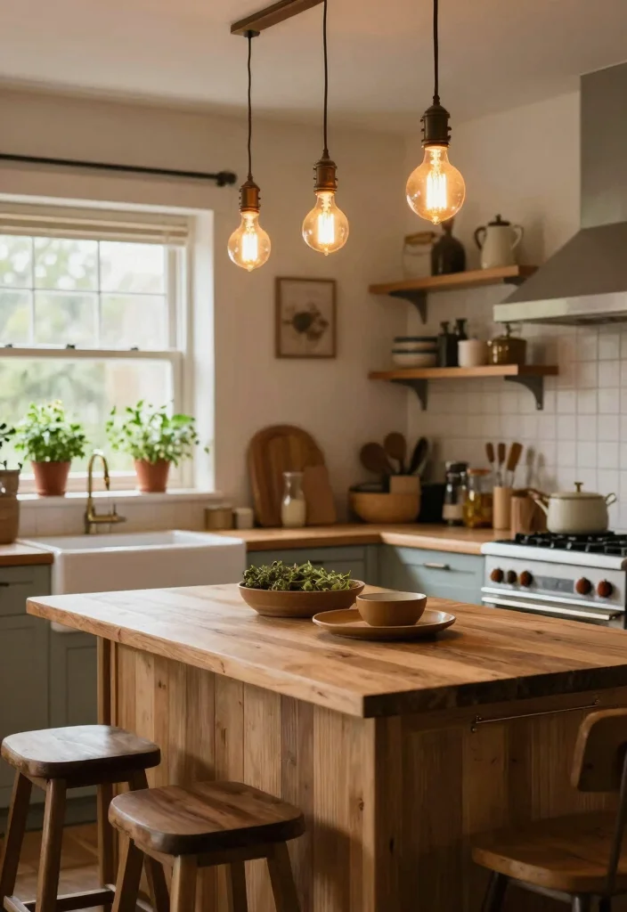 18 Modern Pendant Lighting Kitchen Island Ideas That Make a Statement - 5. Vintage-Inspired Edison Bulbs 1