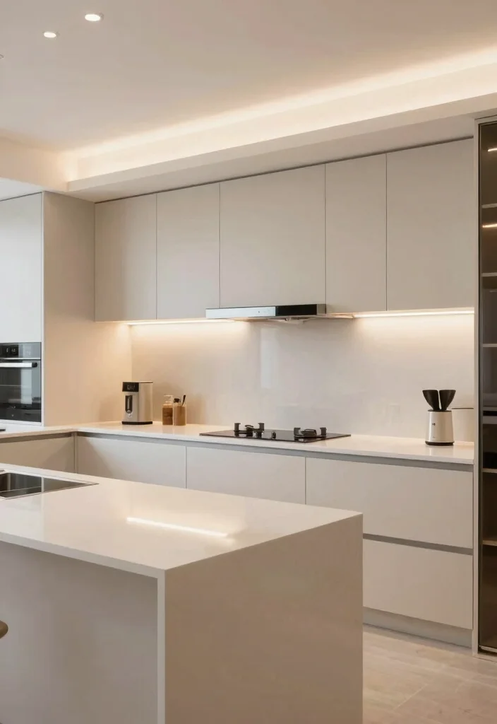 18 Modern Pendant Lighting Kitchen Island Ideas That Make a Statement - 8. Seamless LED Strip Lighting 1