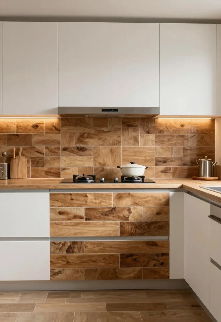 18 Tiles for Kitchen Floor Ideas With Stylish Patterns - 14. Rustic Wood-Look Tiles 1