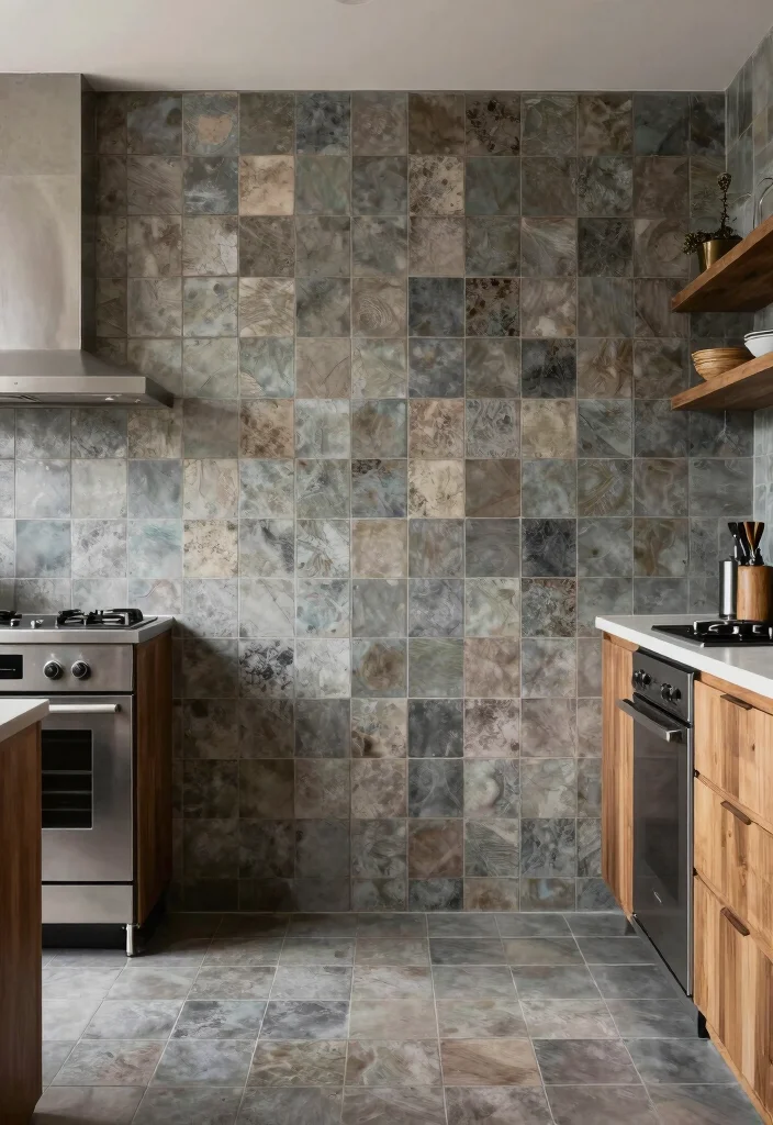 18 Tiles for Kitchen Floor Ideas With Stylish Patterns - 16. Vintage Industrial Tiles 1