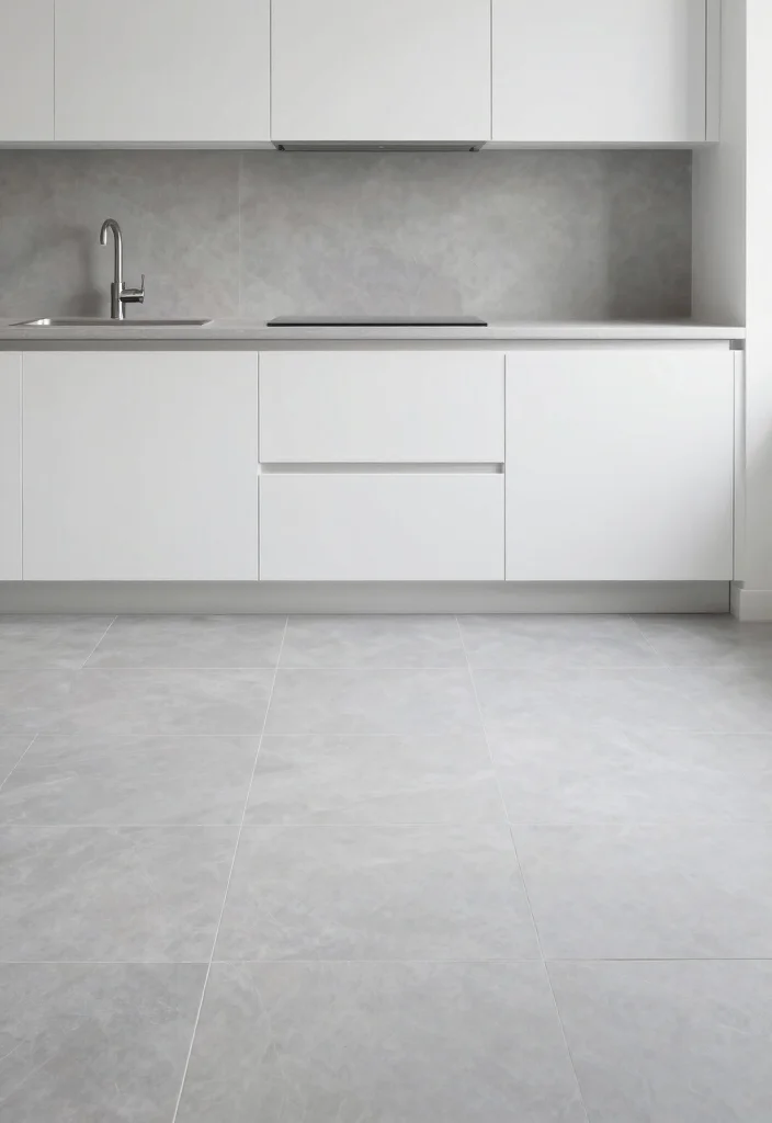 18 Tiles for Kitchen Floor Ideas With Stylish Patterns - 17. Minimalist Designs 1