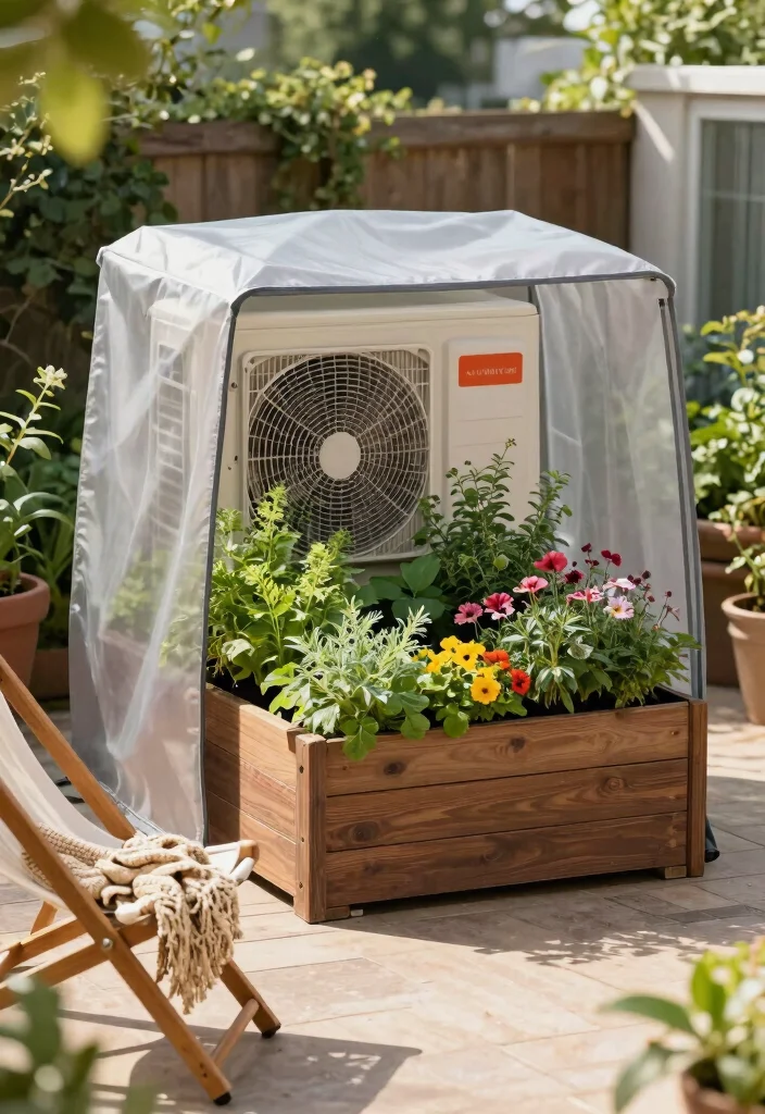 12 Air Conditioner Cover Outdoor Ideas That Don't Block Airflow - 10. Modular Garden Box Cover 1