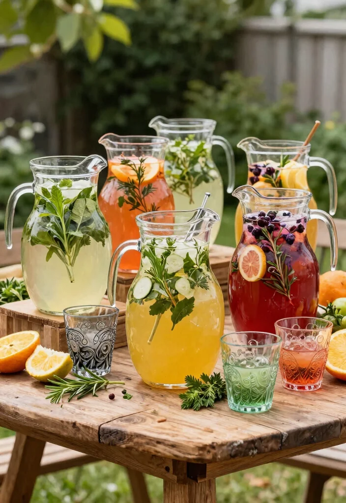 12 Backyard Engagement Party Decorations on a Budget That Photograph Well - 11. Herb-Infused Beverages 1