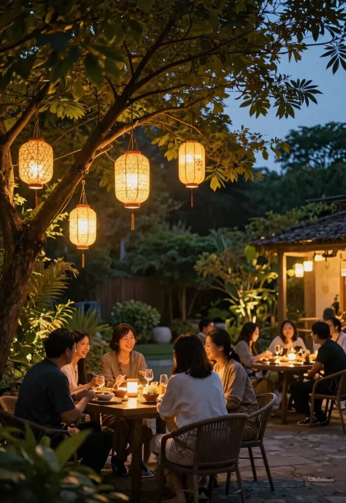 12 Backyard Engagement Party Decorations on a Budget That Photograph Well - 12. Lanterns for Evening Ambiance 1