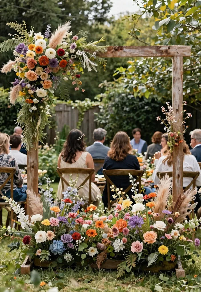 12 Backyard Engagement Party Decorations on a Budget That Photograph Well - 4. DIY Floral Backdrop 1