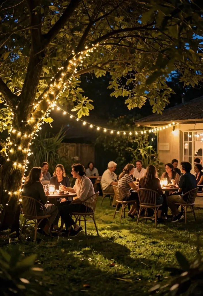12 Backyard Engagement Party Decorations on a Budget That Photograph Well - 6. Twinkling Fairy Lights 1