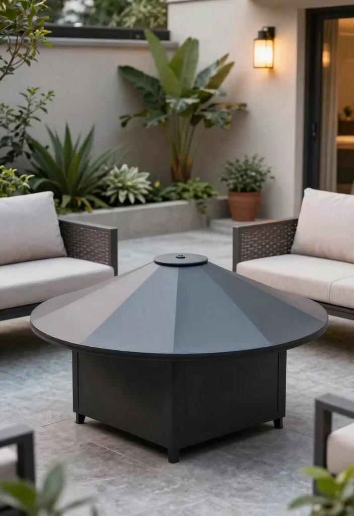 12 Backyard Fire Pit Ideas for Small Yards That Don't Crowd Your Space - 11. Fire Pit with Optional Covers 1
