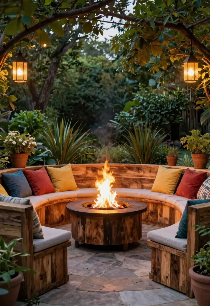 12 Backyard Fire Pit Ideas for Small Yards That Don't Crowd Your Space - 2. Fire Pit Surrounds with Seating 1