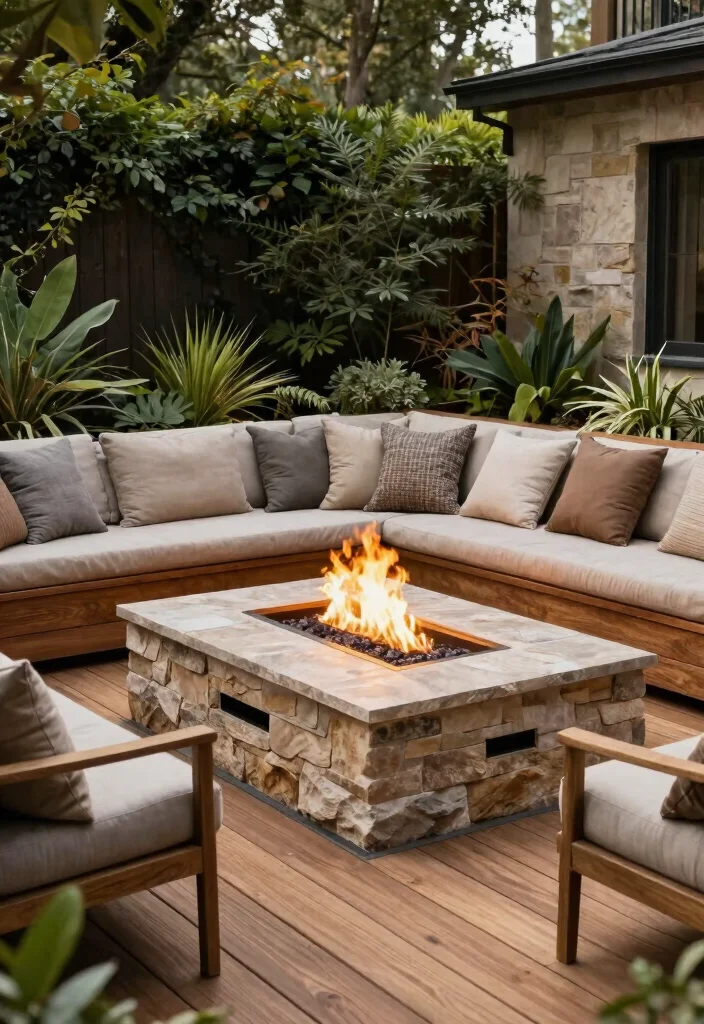 12 Backyard Fire Pit Ideas for Small Yards That Don't Crowd Your Space - 5. Built-In Fire Pits 1
