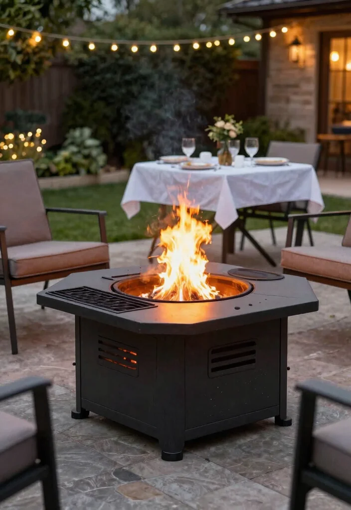 12 Backyard Fire Pit Ideas for Small Yards That Don't Crowd Your Space - 8. Multi-Functional Fire Pits 1