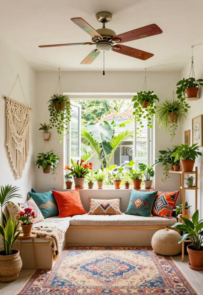 12 Ceiling Fan Design Ideas That Actually Move Air Effectively - 1. Boho Chic Fans for a Relaxed Vibe 1