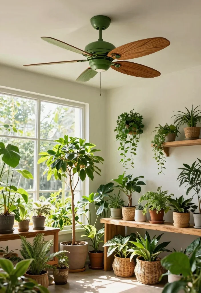 12 Ceiling Fan Design Ideas That Actually Move Air Effectively - 5. Nature-Inspired Fans for a Harmonious Feel 1