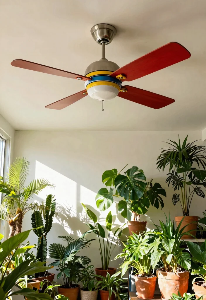 12 Ceiling Fan Design Ideas That Actually Move Air Effectively - 9. Artistic Fans as Statement Pieces 1