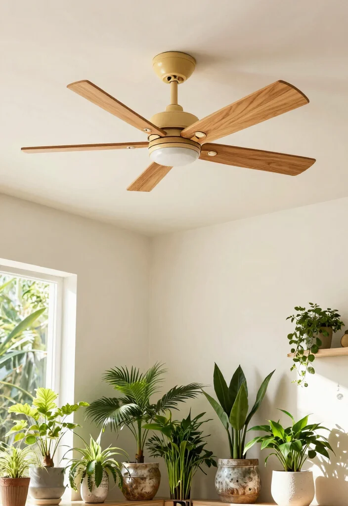12 Ceiling Fans With Light Ideas for Rooms With Low Ceilings - 10. Eco-Friendly Ceiling Fans 1