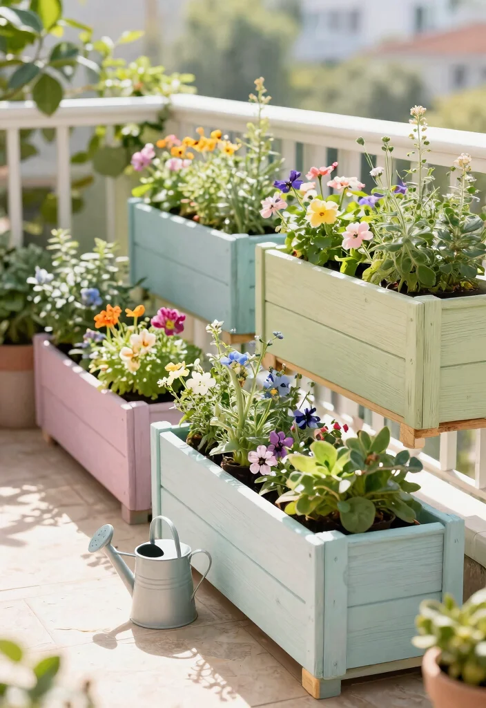 12 IKEA Balcony Ideas on a Budget That Maximize Tiny Spaces - 3. DIY Balcony Garden Boxes 1