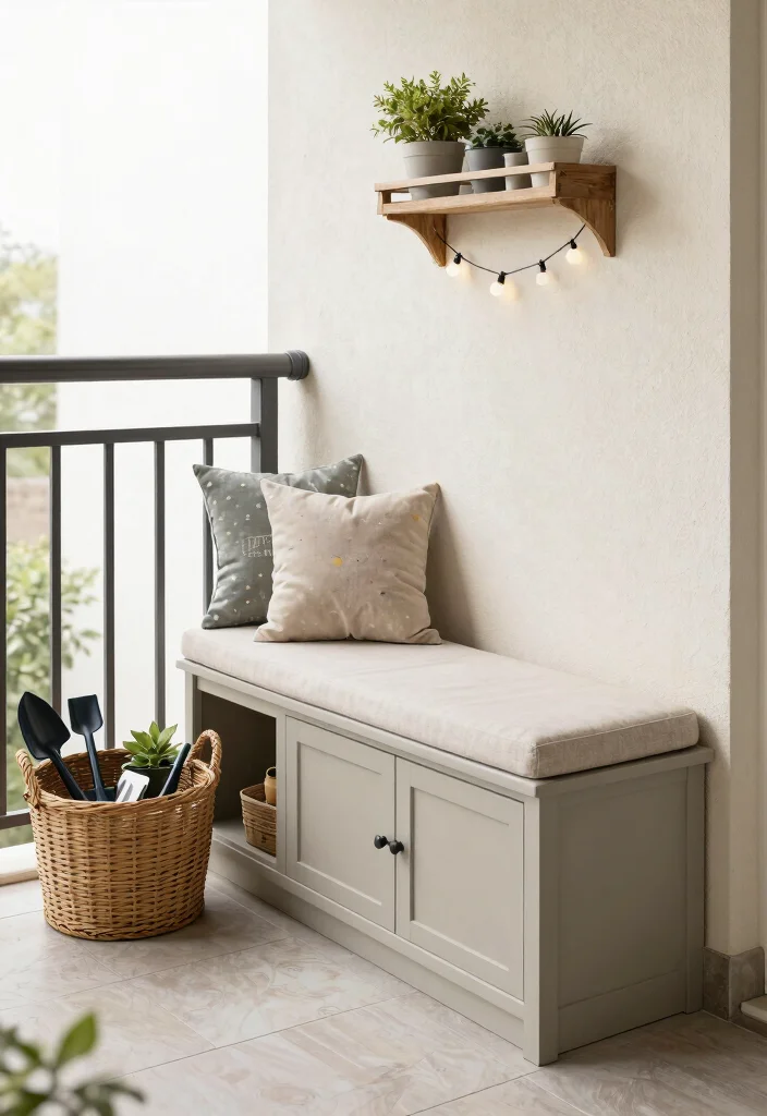 12 IKEA Balcony Ideas on a Budget That Maximize Tiny Spaces - 4. Creative Balcony Storage Solutions 1