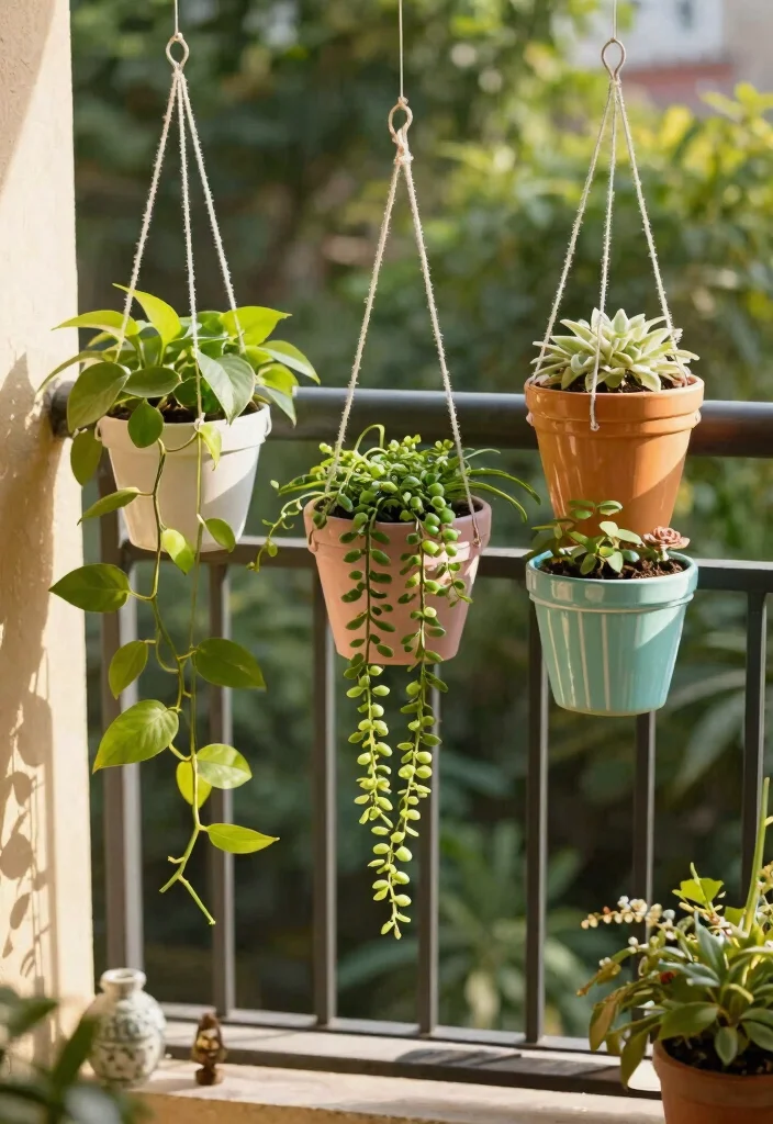 12 IKEA Balcony Ideas on a Budget That Maximize Tiny Spaces - 6. Hanging Planters for Space Saving 1