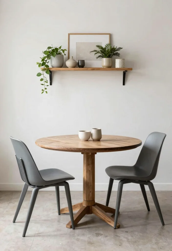 12 Round Farmhouse Table Ideas for Small Dining Rooms - 10. Space-Saving Solutions 1
