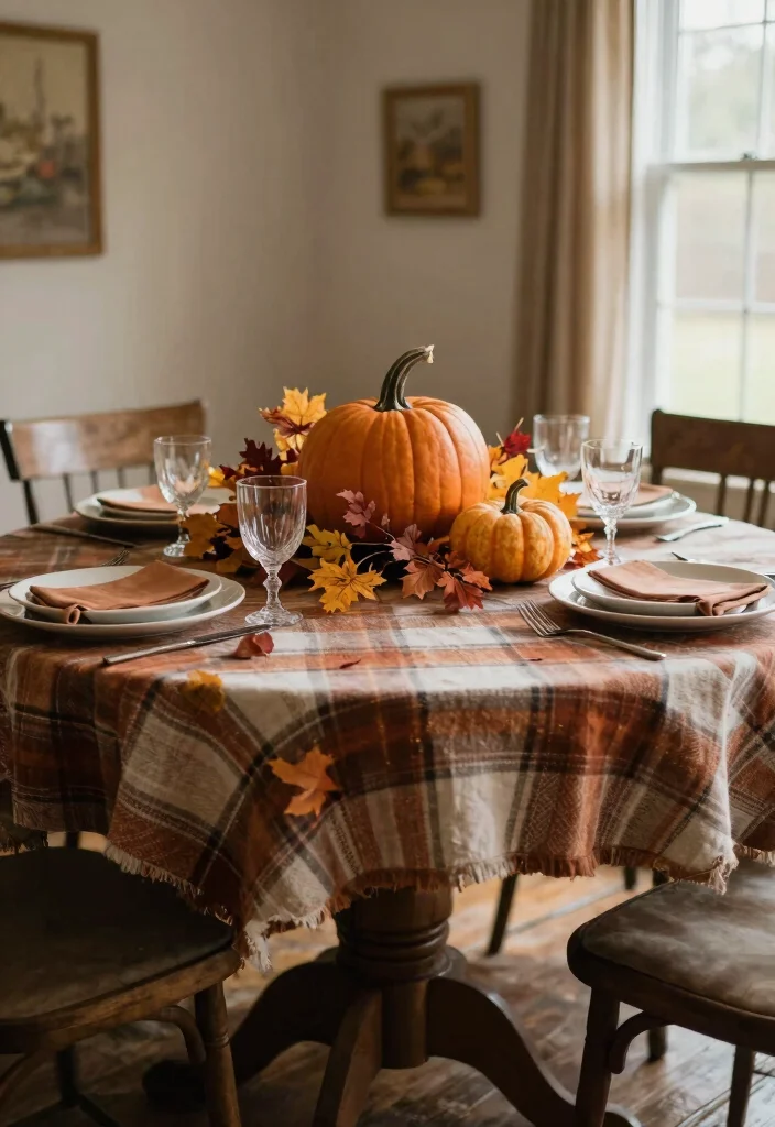 12 Round Farmhouse Table Ideas for Small Dining Rooms - 9. Seasonal Decor Themes 1