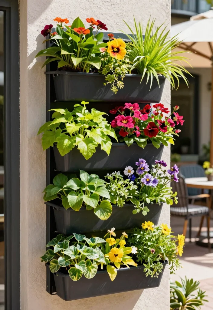 12 Self Watering Planter Ideas That Actually Keep Plants Alive During Travel - 12. Vertical Garden Self-Watering Systems 1