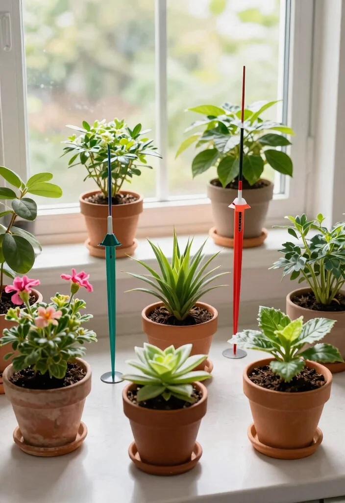 12 Self Watering Planter Ideas That Actually Keep Plants Alive During Travel - 3. Watering Spike System 1