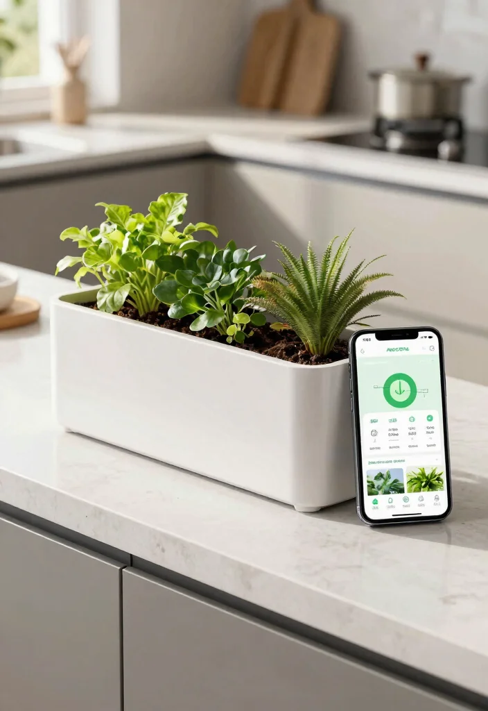 12 Self Watering Planter Ideas That Actually Keep Plants Alive During Travel - 9. Smart Planters with App Control 1