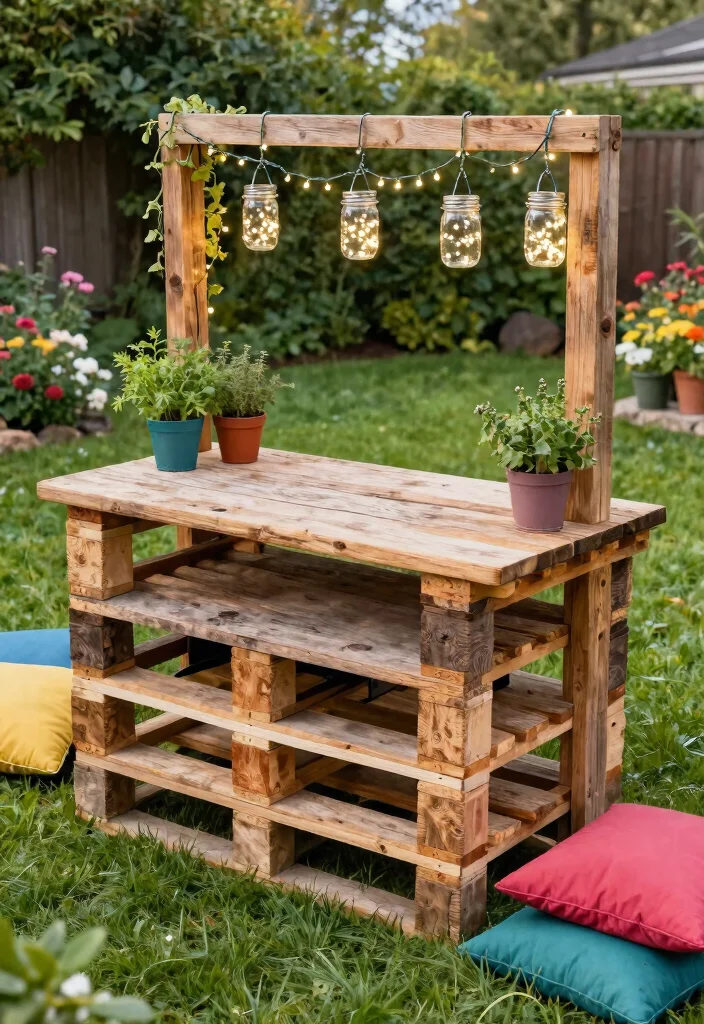14 Backyard BBQ Ideas: Grill Area Patio Designs That Don't Cost a Fortune - 1. DIY Pallet Grill Station 1