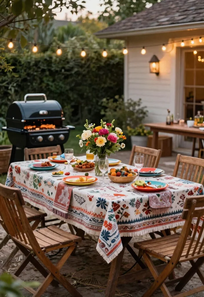 14 Backyard BBQ Ideas: Grill Area Patio Designs That Don't Cost a Fortune - 13. Outdoor Dining Setup 1