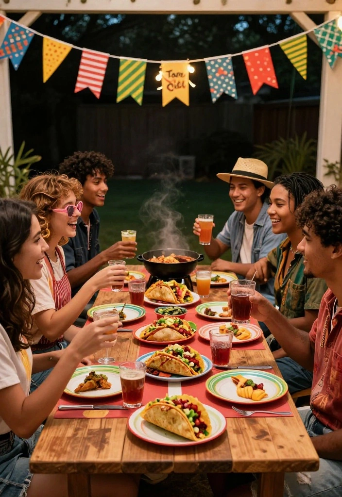14 Backyard BBQ Ideas: Grill Area Patio Designs That Don't Cost a Fortune - 14. Themed BBQ Nights 1