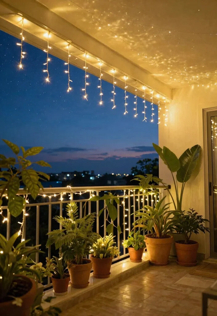 14 Balcony Ceiling Lights That Install Without Hardwiring Required - 2. String Lights with Hooks 1