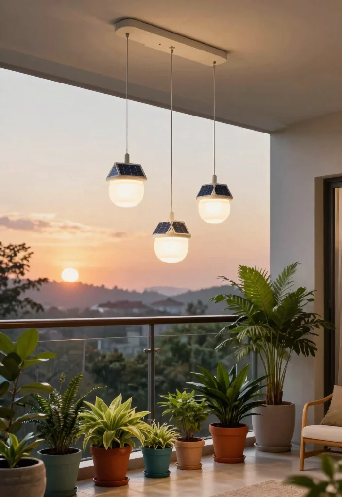 14 Balcony Ceiling Lights That Install Without Hardwiring Required - 3. Solar-Powered Pendant Lights 1