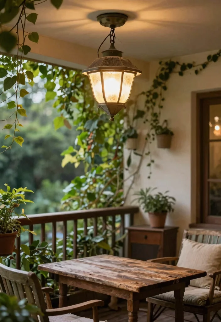 14 Balcony Ceiling Lights That Install Without Hardwiring Required - 6. Vintage-Style Solar Ceiling Lights 1