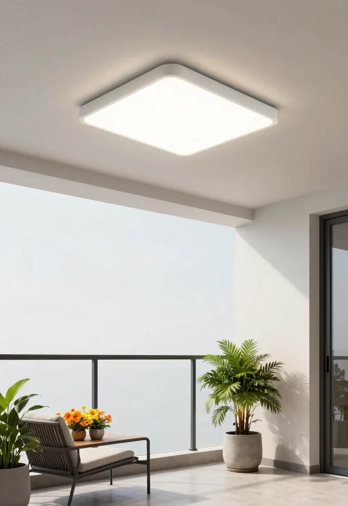 14 Balcony Ceiling Lights That Install Without Hardwiring Required - 7. Modern LED Flush Mounts 1