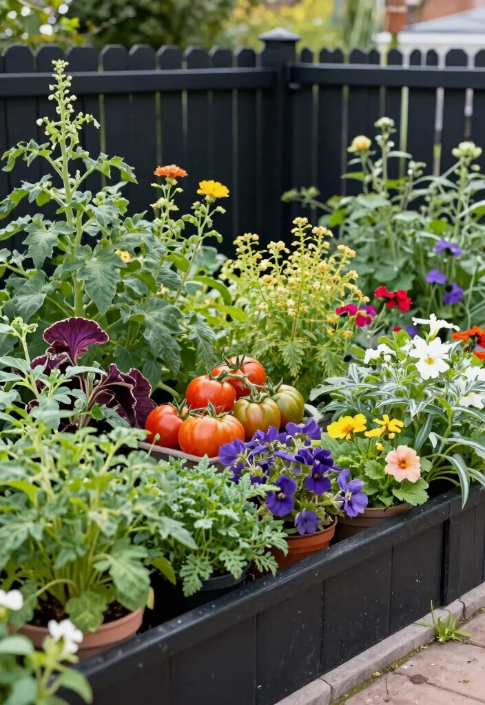 14 Black Fence Garden Ideas That Add Drama Without Overwhelming Plants - 11. Edible Gardens 1