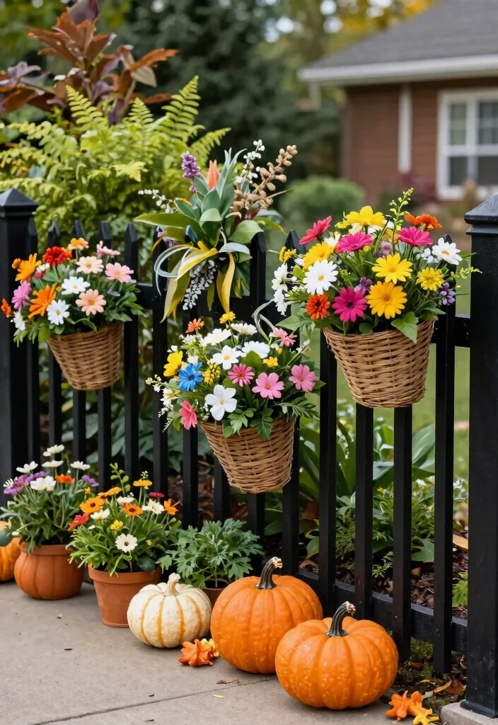 14 Black Fence Garden Ideas That Add Drama Without Overwhelming Plants - 14. Seasonal Decor Updates 1