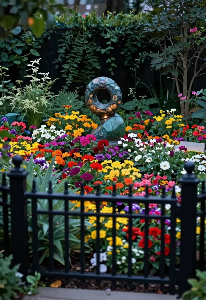 14 Black Fence Garden Ideas That Add Drama Without Overwhelming Plants - 4. Framed Views 1
