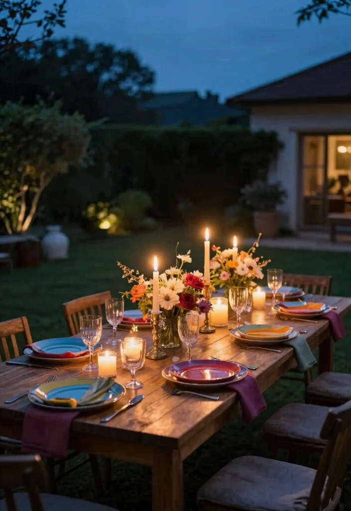 14 Diwali Lighting Ideas Outdoor That Stay Lit All Night - 13. Candlelit Table Settings 1