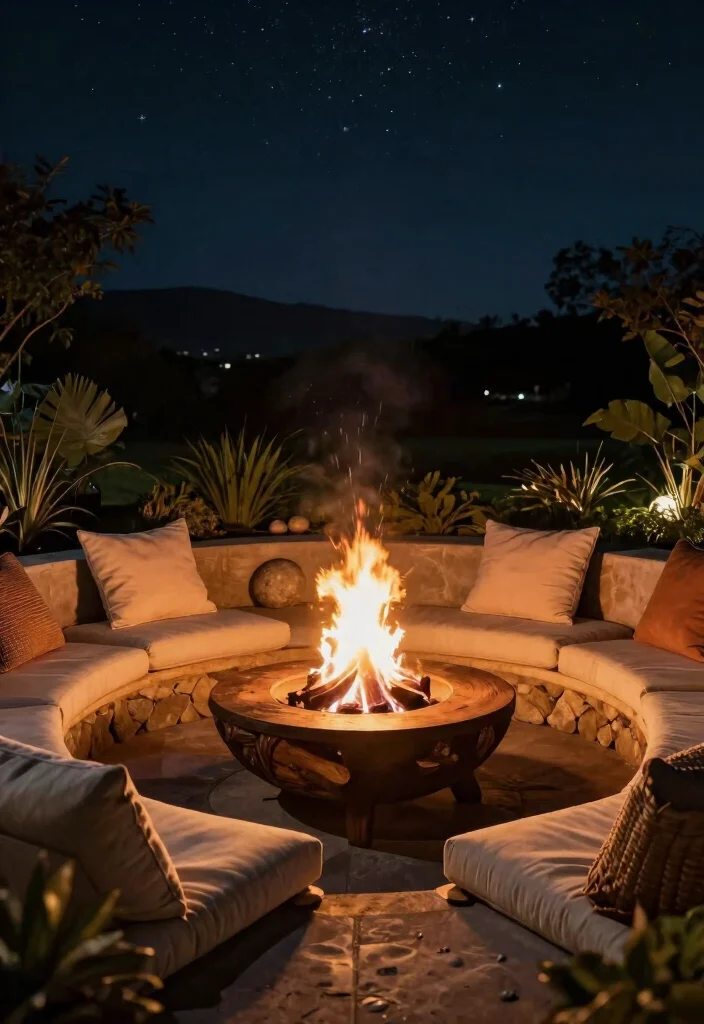 14 Diwali Lighting Ideas Outdoor That Stay Lit All Night - 14. Organic Fire Pits 1