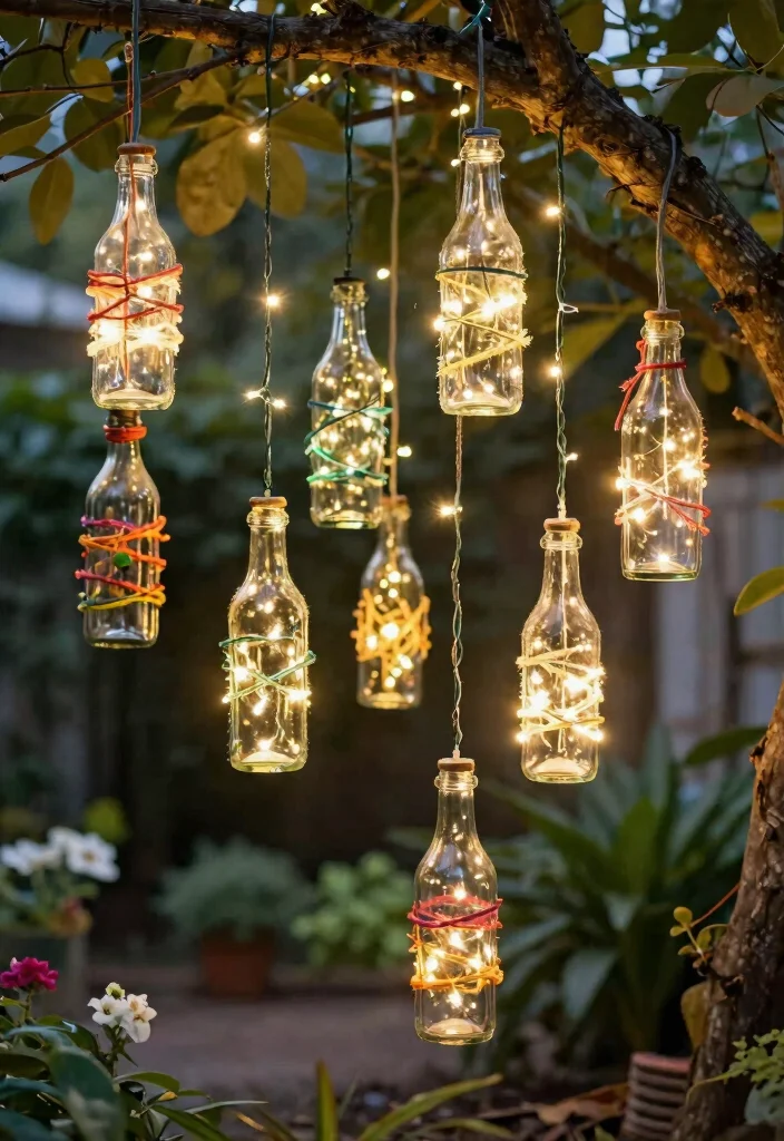 14 Diwali Lighting Ideas Outdoor That Stay Lit All Night - 4. Upcycled Bottle Lights 1