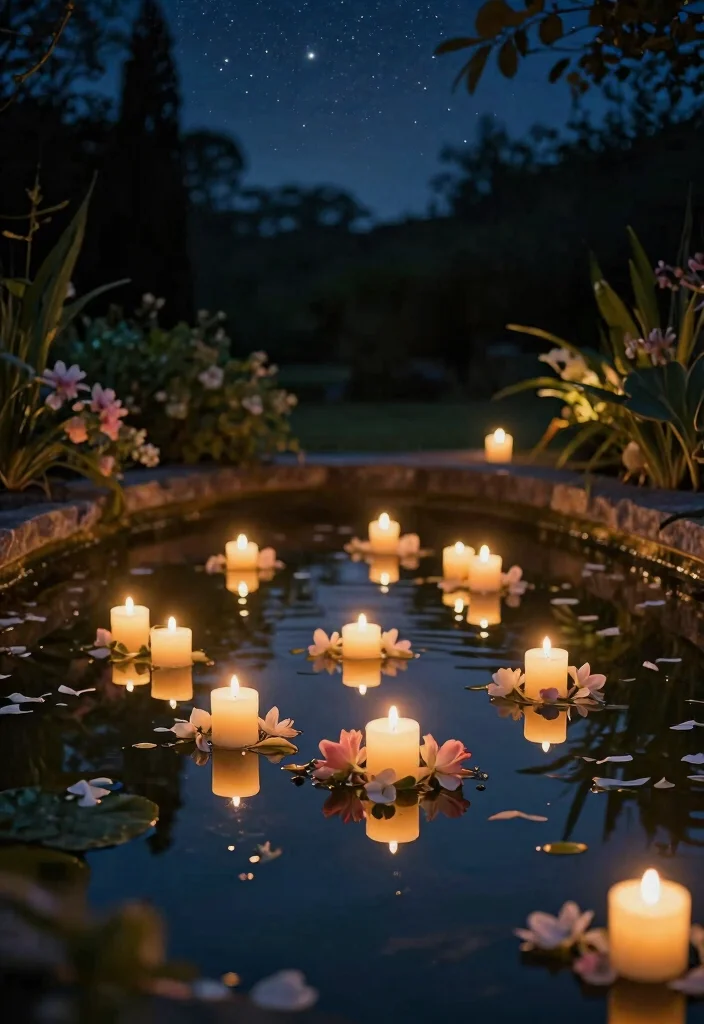 14 Diwali Lighting Ideas Outdoor That Stay Lit All Night - 6. Floating Candles 1