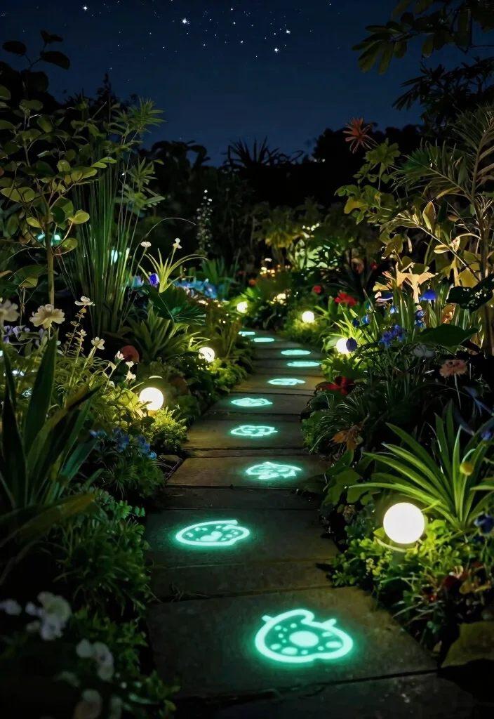 14 Diwali Lighting Ideas Outdoor That Stay Lit All Night - 7. Glow-in-the-Dark Pathway Markers 1