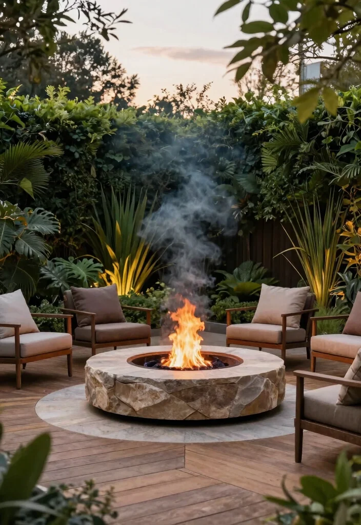 14 Fire Pit Garden Ideas That Keep Smoke Away From the House - 1. Elevated Fire Pit for Better Airflow 1