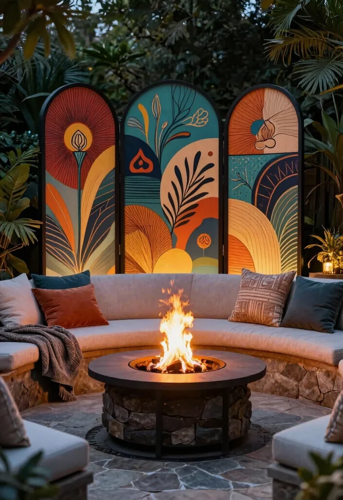 14 Fire Pit Garden Ideas That Keep Smoke Away From the House - 11. Decorative Fire Pit Accessories 1