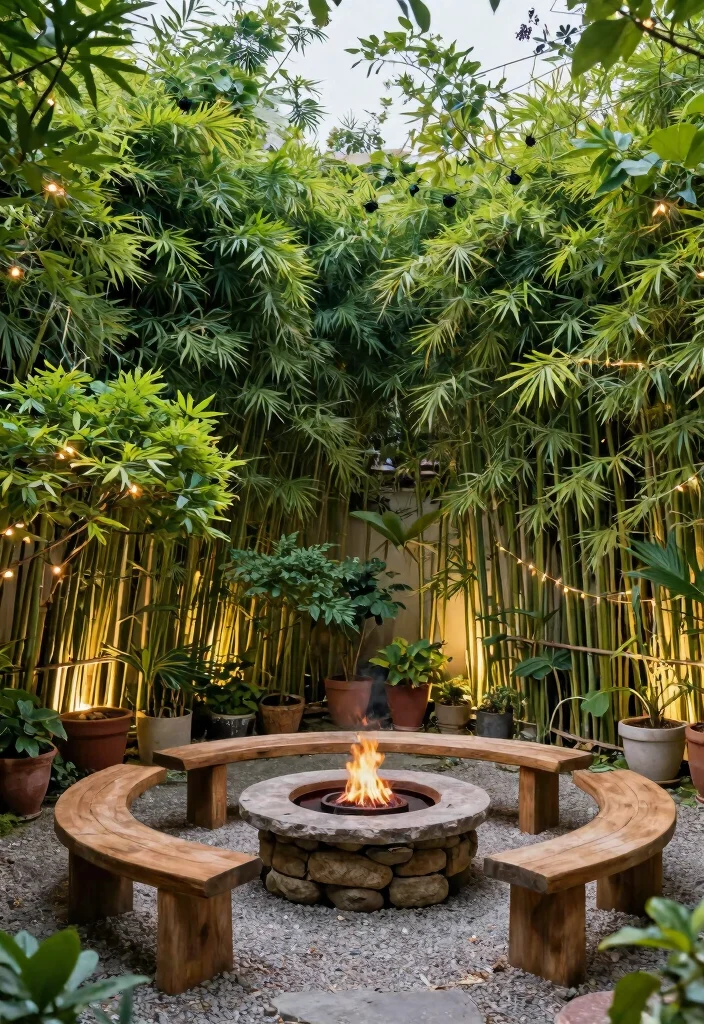 14 Fire Pit Garden Ideas That Keep Smoke Away From the House - 2. Greenery Windbreaks 1