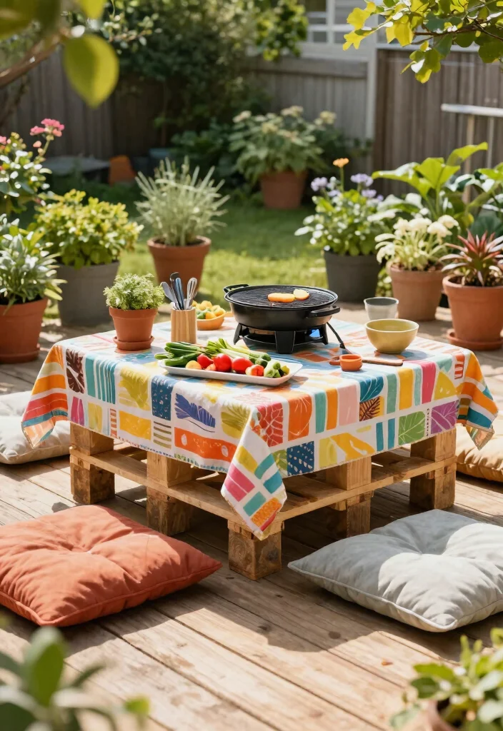 14 IKEA Outdoor Kitchen Ideas That Cost Under $1 - 1. Pallet Table Makeover 1