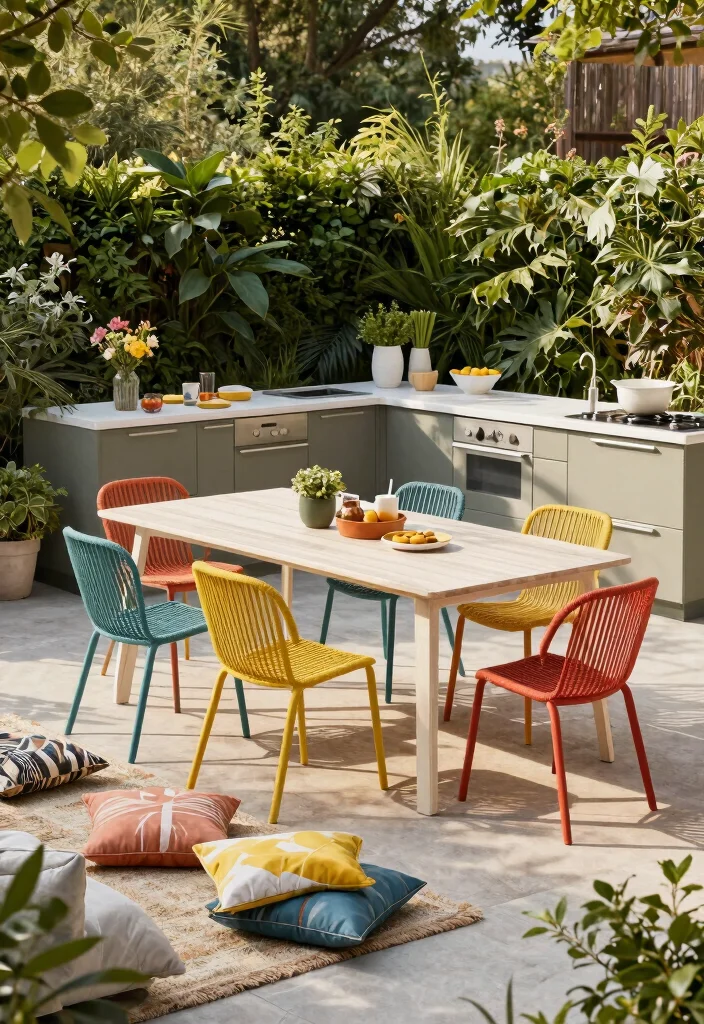 14 IKEA Outdoor Kitchen Ideas That Cost Under $1 - 11. IKEA Garden Furniture 1